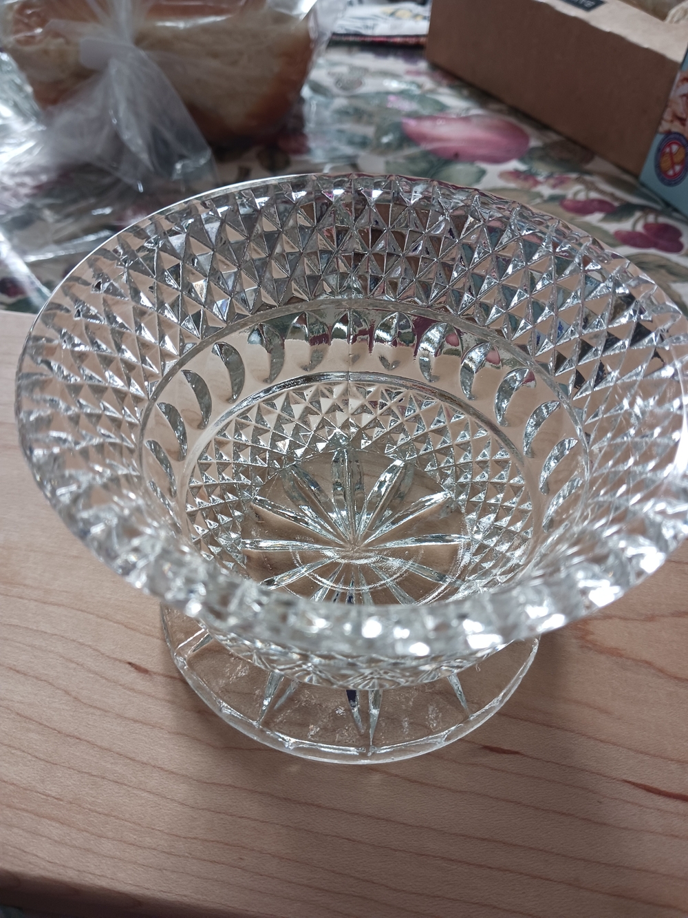 Vintage Anchor Hocking Wexford Chrystal Candy Dish.